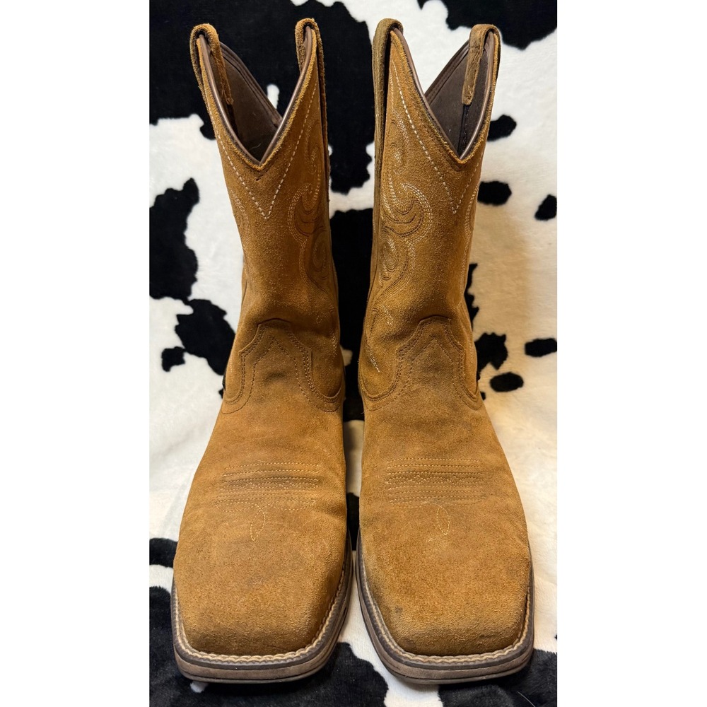 Ariat Anthem Composite Toe Western Work Boots Suede Chipmunk Brown Women's‎ 7 - Picture 5 of 9